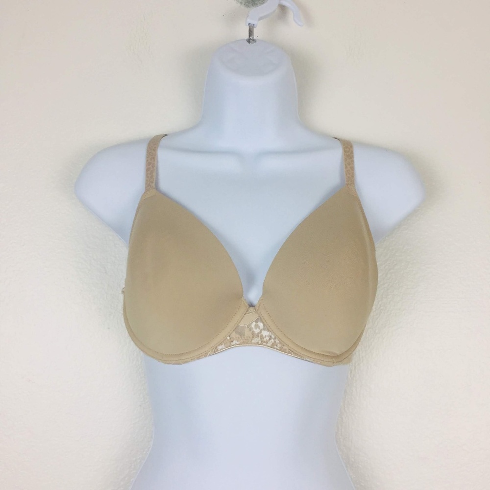 Josie Natori Full Coverage Bra 34d Underwire Tan B - image 1